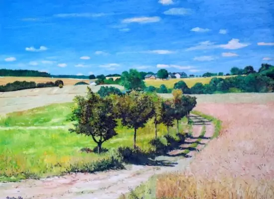 SOMMER in den Feldern von Martin Eller, WVZ 1913, Leinwand 80 x 100 cm - Galerie Alte Schule.jpg