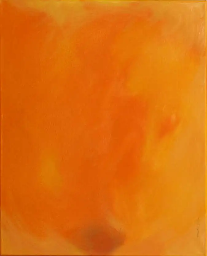 Indischgelb auf Indischrot, Dyptichon von Martin Eller, Öl auf Leinwand 2 x 60 x 50 cm, WVZ F2017-4, Teil I - Galerie Alte Schule  