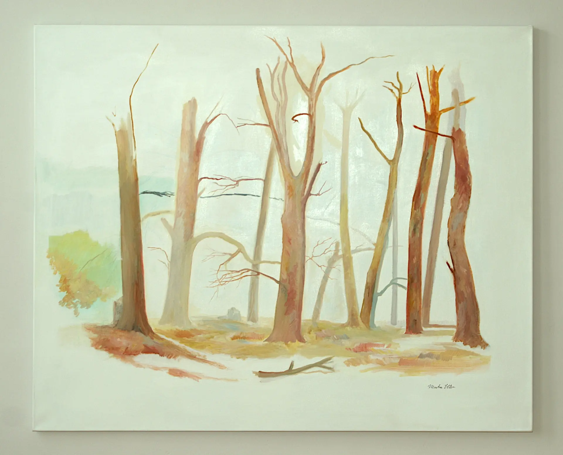 Reutzelswäldchen I von Martin Eller, Öl auf Leinwand 100 x 120 cm, WVZ F2015-4 - Galerie Alte Schule