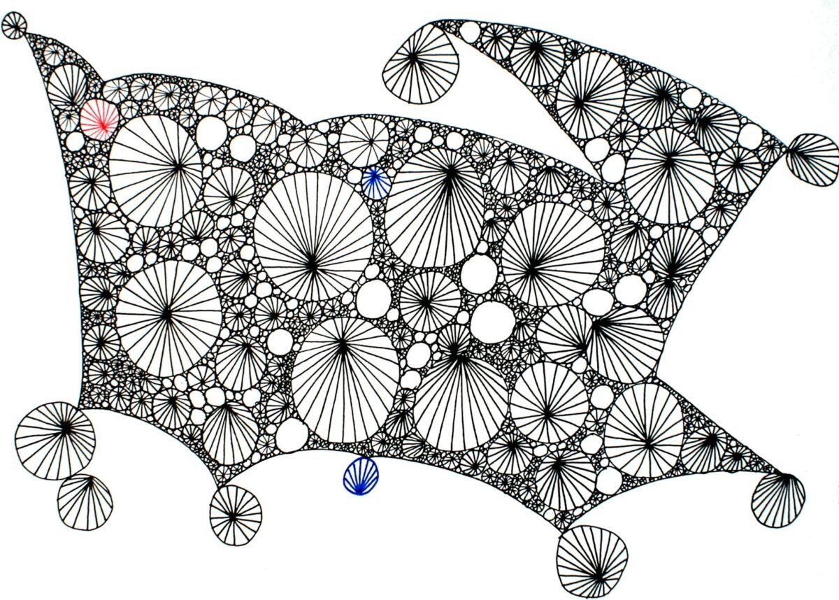 Anna Wiese, FANTASIA, Multiversen im zeichnerischen Kosmos, Tinte auf Karton 21 x 29,7 cm - Galerie Alte Schule