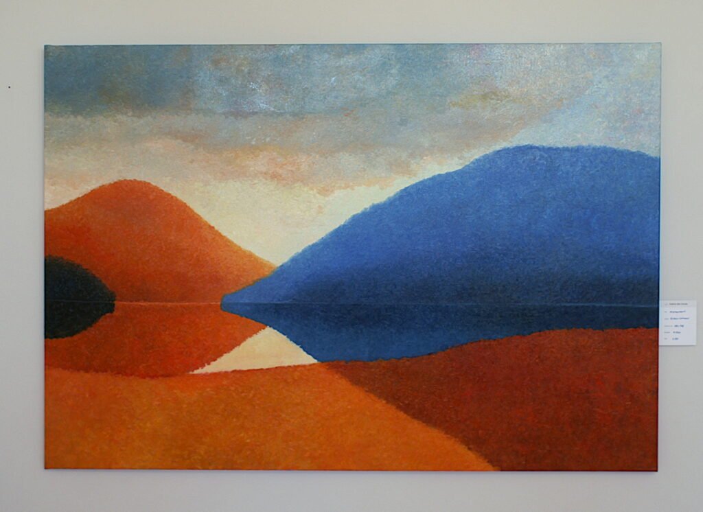 BERGLANDSCHAFT von Martin Eller, WVZ 1942, Harzöl auf Leinwand 100 x 140 cm, Gesamtansicht - Galerie Alte Schule